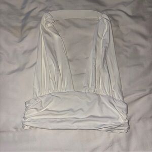 princess polly white halter top. worn once.